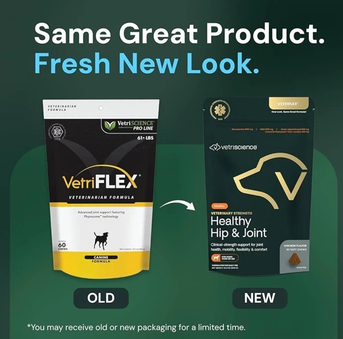Fórmula canina Vetriflex - Suplemento saludable de cadera y articulaciones para perros - Más de 60 lb Foto 2 de 4