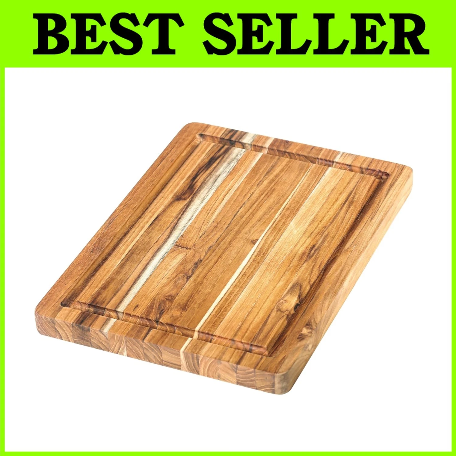 Lightweight Teak Wood Cutting Board - Knife-Friendly