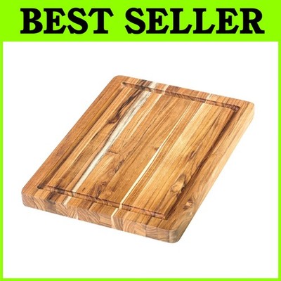 Lightweight Teak Wood Cutting Board - Knife-Friendly