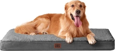 Orthopädisches Hundebett für Große Hunde - Waschbar & Flauschig - Grau - Bild 1 von 4