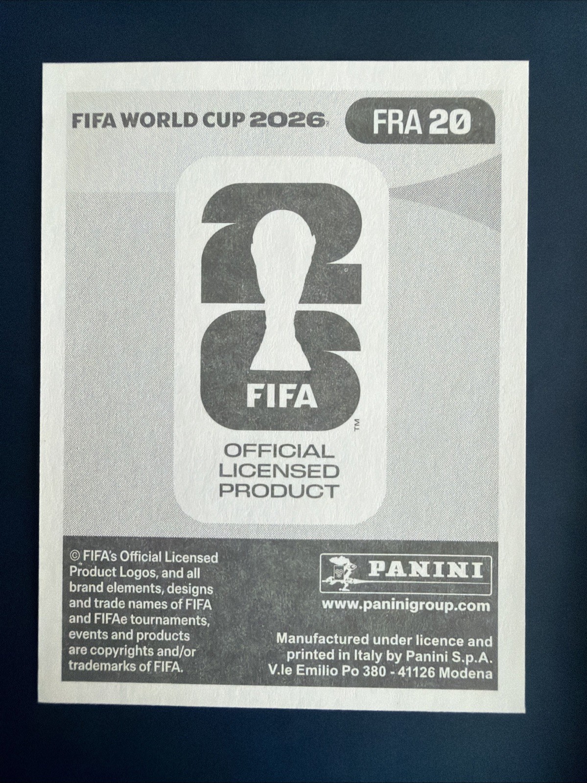2026 Panini FIFA World Cup KYLIAN MBAPPE FRA20 - Sticker view 2