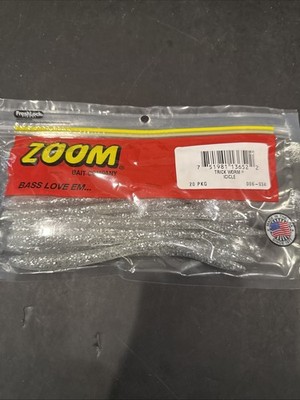 Zoom Original Trick Worm 6 1/2  20 Per Pack Icicle