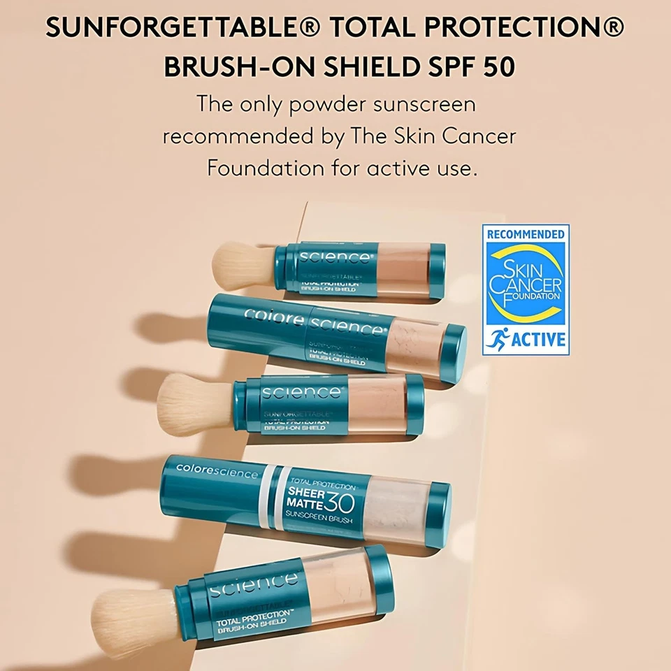 COLORESCIENCE SUNFORGETTABLE BRUSH-ON SUNSCREEN SPF 50 MEDIUM 0.21oz NEW IN BOX - Image 3 of 4