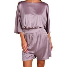 Halston Heritage Boatneck Jumpsuit Mauve Women’s Size 6 Lilac Purple Romper NWT