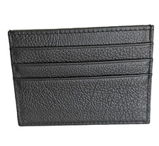 Black Slim RFID Blocking Credit Card Holder Leather Minimalist Front Pocket Case