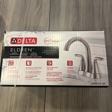 Delta Eldren 4" Centerset Bathroom Faucet Brushed Nickel 25847LF-SP NEW