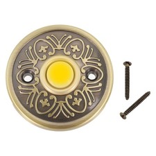 Premium Bronze Wired Doorbell Button with LED Light Simple Installation