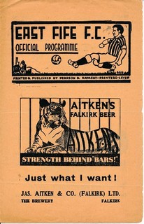 East Fife v Rangers (Scottish League Cup 25.08) 1956/1957 Football Programme