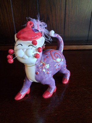 WhimsiClay Cat Figurine By Amy Lacombe | eBay