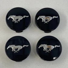 Ford Mustang Black Wheel Center Cap Rim Hubcaps FR3C-1A096-AC Set of 4 OEM