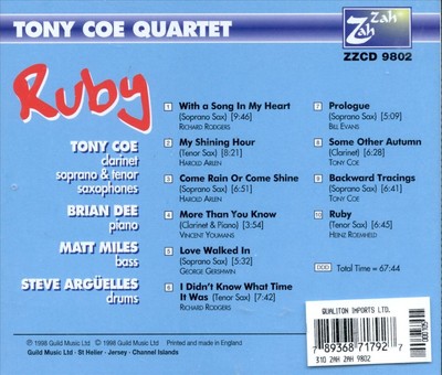 TONY COE - RUBY NEW CD