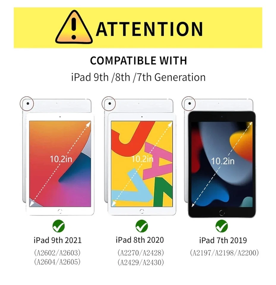 Pink iPad 10.2 inch Silicone Shockproof Kids Cover Apple 9th 8th 7th Generation - Image 4 of 4