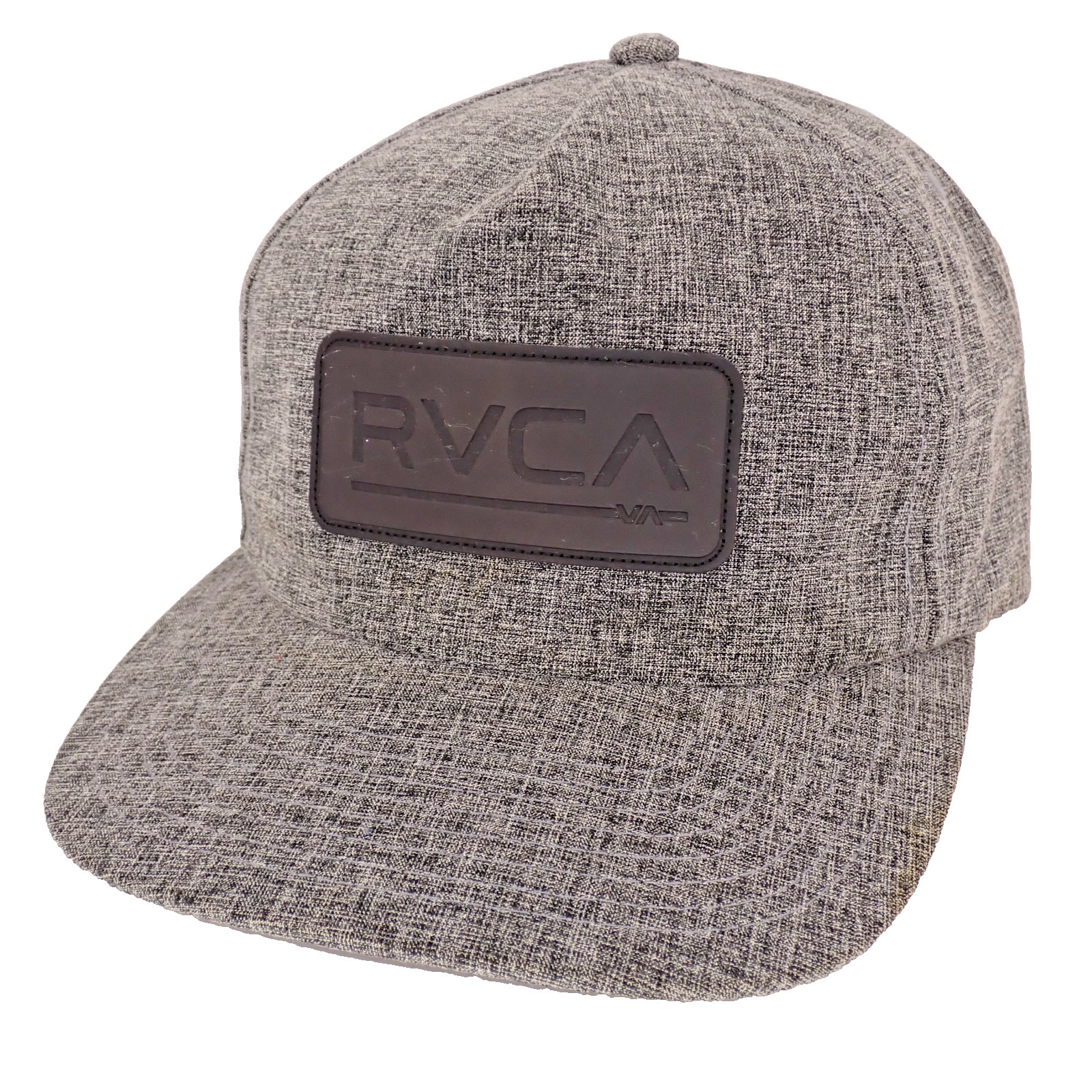 RVCA Patch Gray Twill Polyester Cap Strap Back Ad… - image 1
