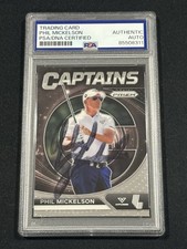 Phil Mickelson Signed 2024 Panini Prizm LIV Golf Captains AUTO HyFlyers PSA COA