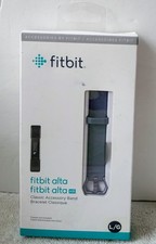 Fitbit Alta HR  Alta Classic FB163ABGYL Accessory Band Large Blue/Gray Sealed
