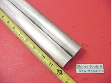 2 pieces 1-1/4" ALUMINUM 6061 ROUND ROD 12" long T6511 1.25" OD SOLID BAR STOCK