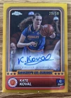 2024 Topps Chrome McDonald's All American KATE KOVAL Gold Auto #29/50 Notre-Dame