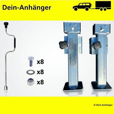 Knott Kurbelstützen SET 42-66 cm Flansch 85mm zB für Kipper und Hochlader Stütze