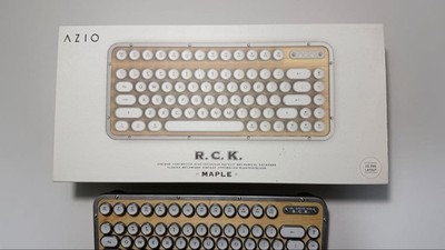 AZIO R.C.K. Retro Classic Compact Keyboard Maple Wood Bluetooth US Layout