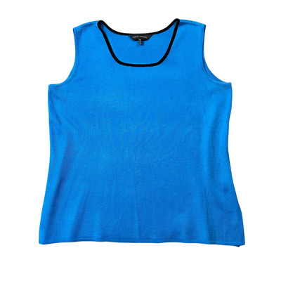 Ming Wang XL Blue Acrylic Blend Ladies Pull On Top (small snag)