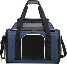 Blue Soft-Sided Pet Carrier for Large Cats  Small Dogs, Airline Approved, with
