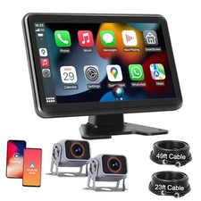Truck RV Camera System with CarPlay Android Auto,10'' Touch Screen Monitor