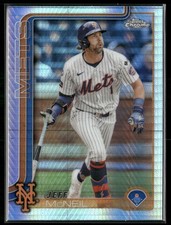Jeff McNeil 2025 Topps Chrome Prizm Refractors #167 New York Mets
