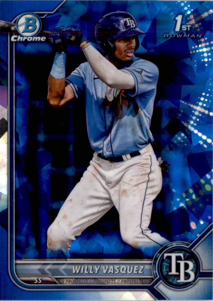 Willy Vasquez 2022 Bowman Chrome Prospects Sapphire RC #BCP-195 Tampa Bay Rays