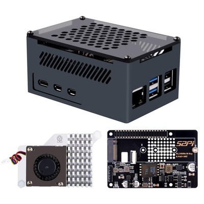 P33 M.2 NVME M-Key PoE+ Hat für Raspberry Pi 5 mit offiziellem Pi 5 Active Co...