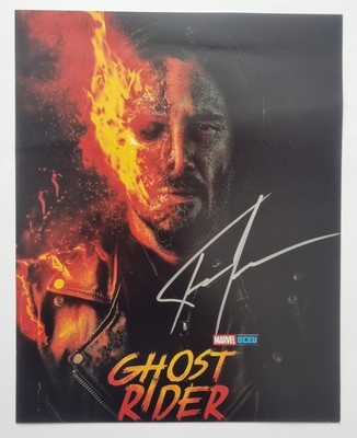 Keanu Reeves Autogramm Ghost Rider Handsigniert + COA Heroes and Legends
