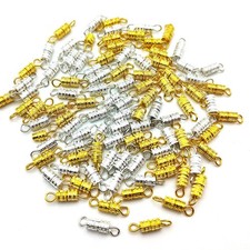 100Pcs Barrel Screw Clasps for Jewelry Making,Screw Twist Clasps Necklace Bra...