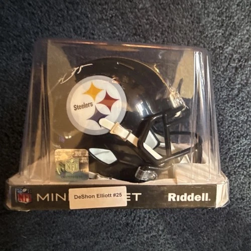 Pittsburgh Steelers DeShon Elliott Signed Riddell Mini Helmet TSE Authenticated