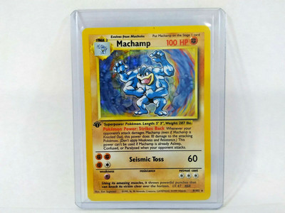 Machamp Holographic Pokemon Card (First Edition)