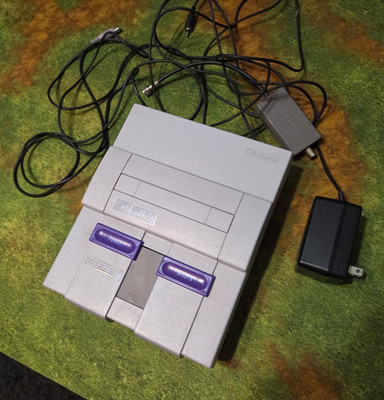 Super Nintendo SNES SNS-001 Console Power Adapter OEM RF Switch Tested Working