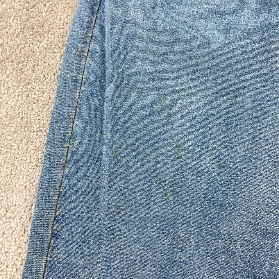 Pantalones de mezclilla rectos para mujer Appleseed's talla pequeña 14 azul tiro alto lavado medio Foto 3 de 4