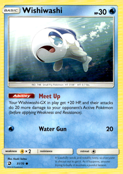 Wishiwashi 31/70 Common Regular Dragon Majesty MP