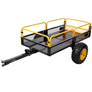 1000LB Remorquage lourd derrière le chariot à décharge ATV UTV Jardin du tracteur de tondeuse de pelouse
