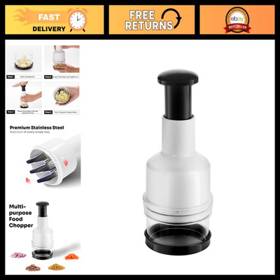 Manual Vegetable Chopper & Food Processor - Hand Push Garlic Onion Cutter for Ve