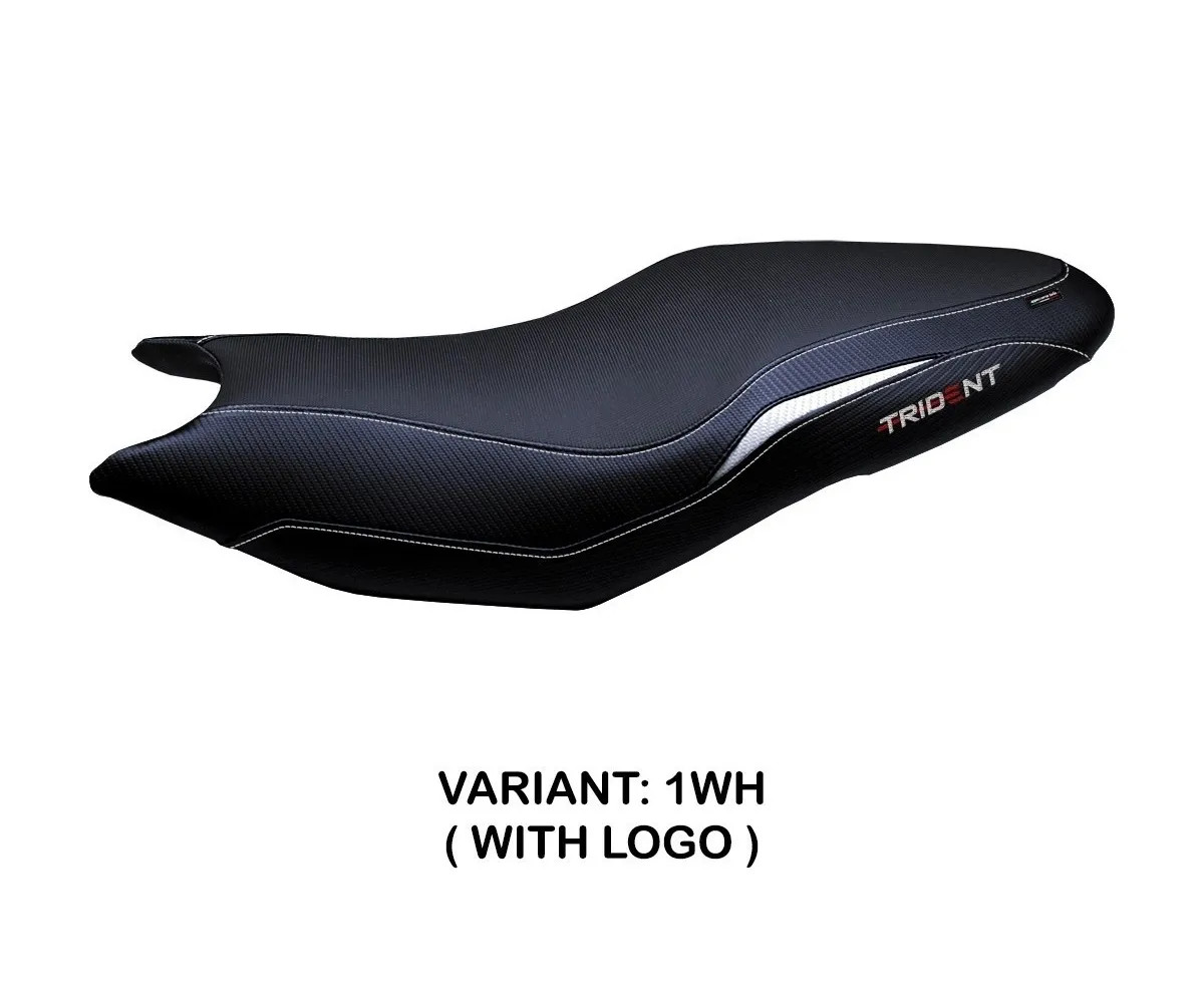 Seat saddle cover Gines White (WH) TPZ for TRIUMPH TRIDENT 660 2021 2022 19a