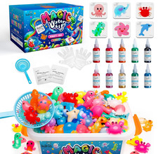 Kiditos Magic Water Elf Toy Kit, Aqua Fairy Water Gel Kit with 10 Magic Gels