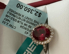 GSI Certified 14K Yellow Gold Lab Created Ova...