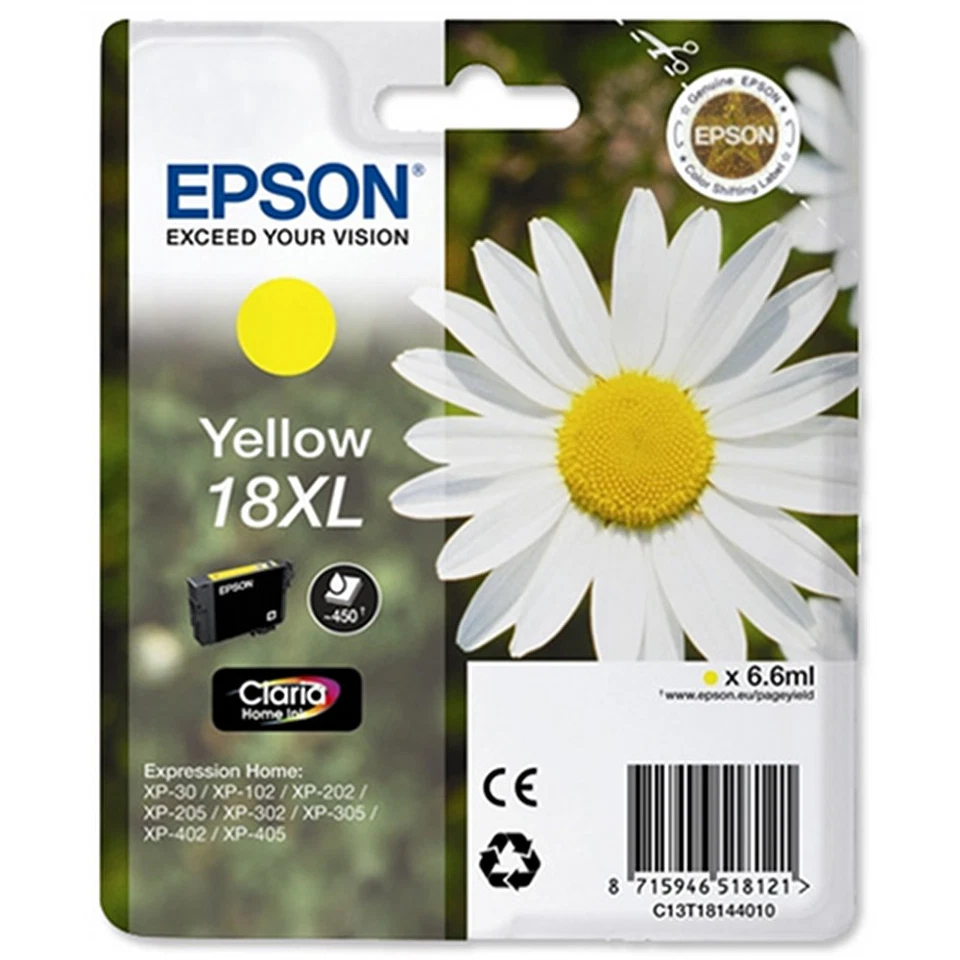 CARTOUCHE EPSON JAUNE 18XL / T1814 paquerette marguerite t18 xl 18 xl pas - Photo 1/1