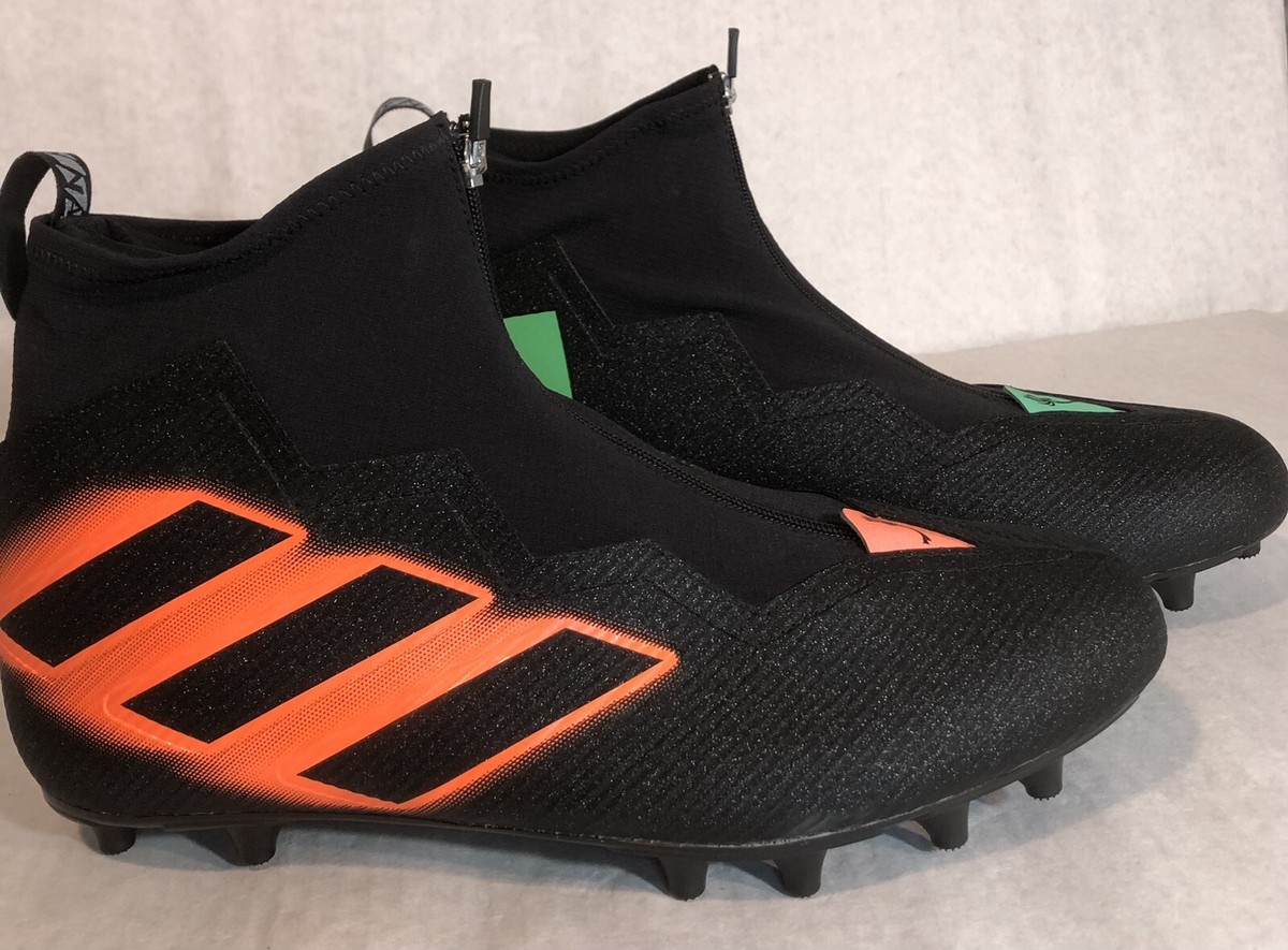 adidas NASTY 2.0 Miami Hurricanes Black PE Football Cleats 