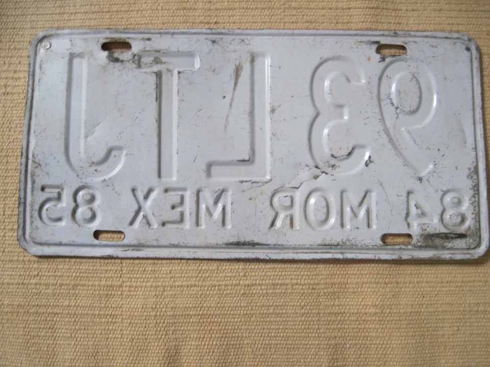 198485 Morelos Mexico license plate. eBay