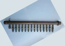 Watts Radiant Underfloor Heating Manifold 15 Ball Valves 36" Copper 2" Trunk