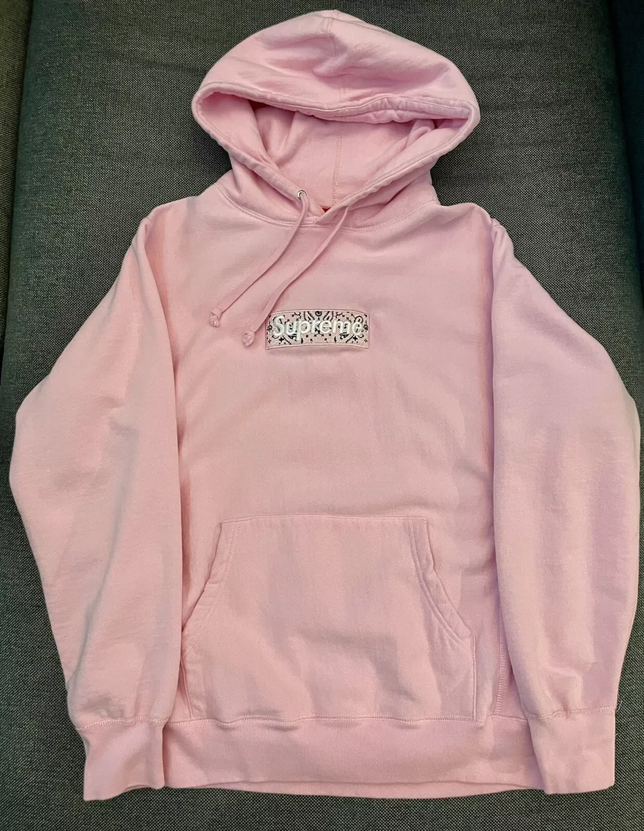 Supreme Burberry Box Logo Hooded Sweatshirt Light Pink