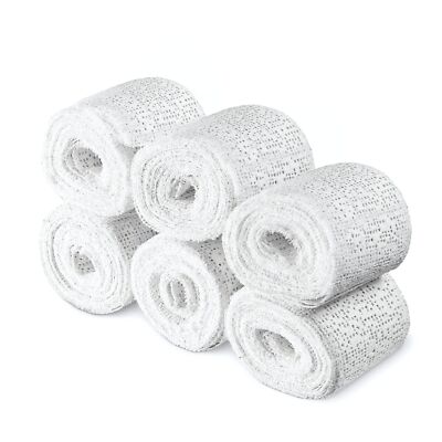 Plaster Cloth Rolls (S, Pack of 6) - Gauze Bandages for Body Casts 2'' W x 118'' L