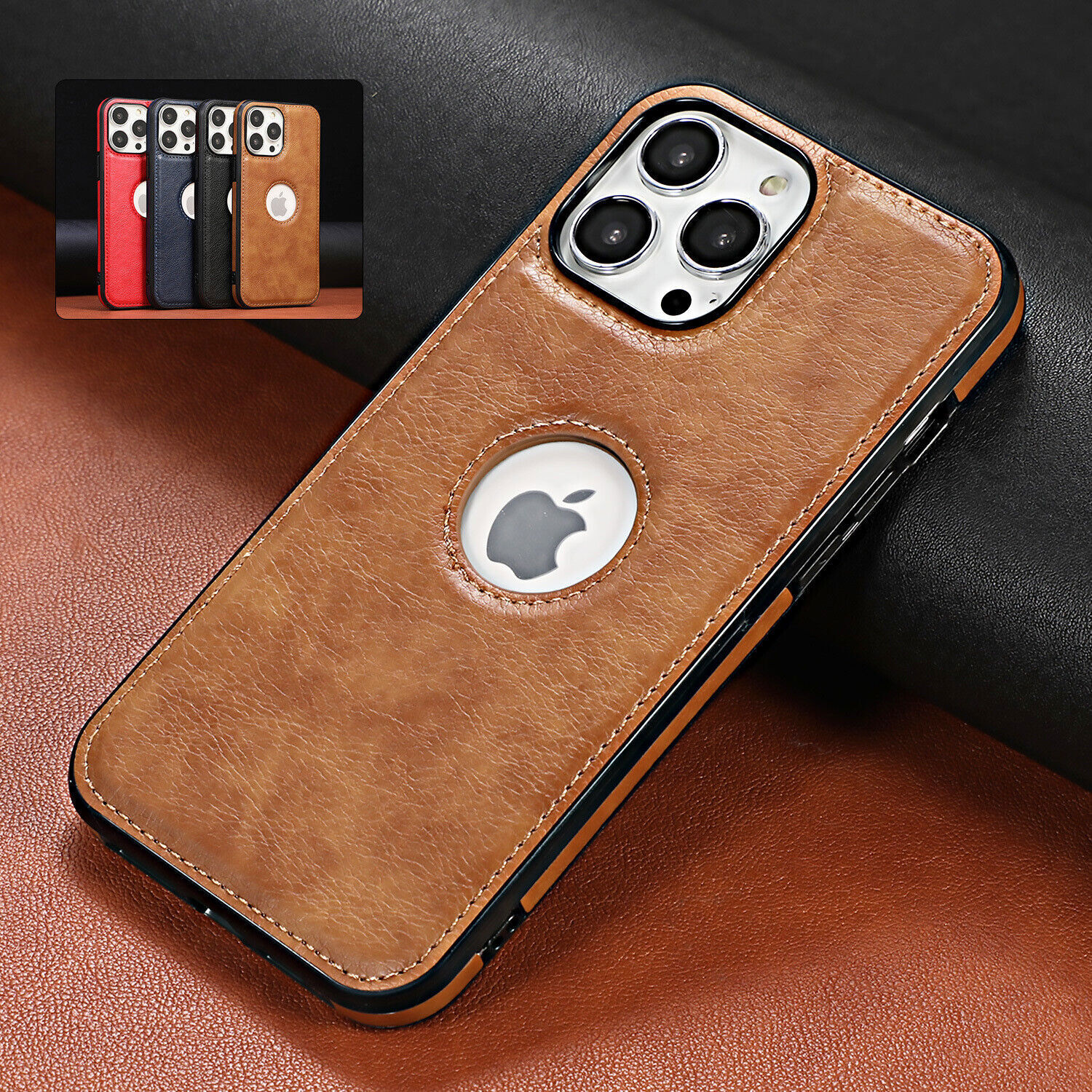For iPhone 14 13 12 Pro Max XR XS 678+ Case Luxury Shockproof Slim Leather Cover