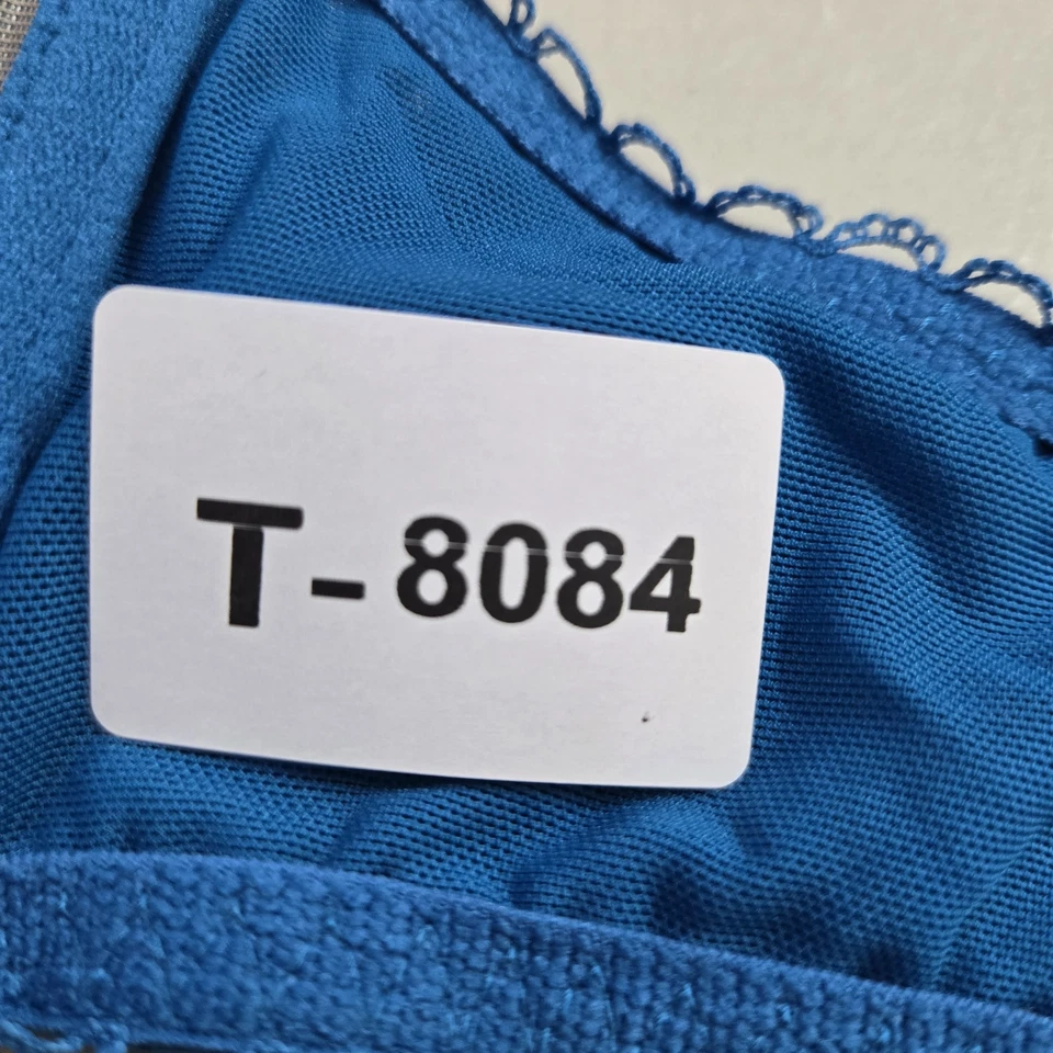 Sujetador Adore Me para mujer 34DD azul floral balconette con aros lazo de encaje Foto 2 de 4