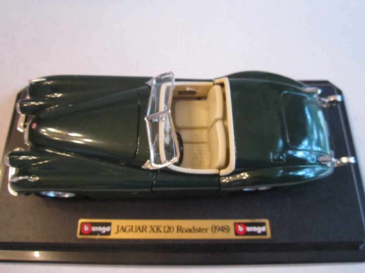 BURAGO GREEN (1948) JAGUAR XK 120 ROADSTER DIE CAST CAR - 1:24 - 7